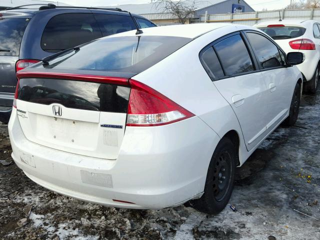 JHMZE2H70BS007834 - 2011 HONDA INSIGHT EX WHITE photo 4