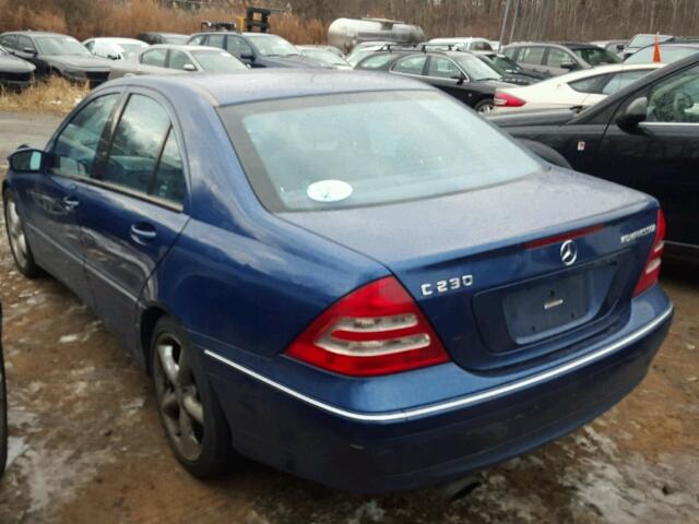 WDBRF40J94F500746 - 2004 MERCEDES-BENZ C 230K SPO BLUE photo 3