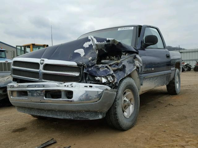 1B7HC13Z3WJ225509 - 1998 DODGE RAM 1500 BLUE photo 2