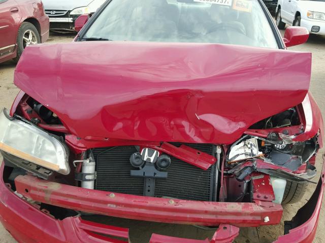 1HGCG32521A012232 - 2001 HONDA ACCORD EX RED photo 7