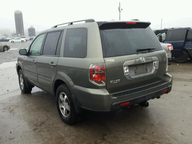 5FNYF28557B038879 - 2007 HONDA PILOT EXL GREEN photo 3