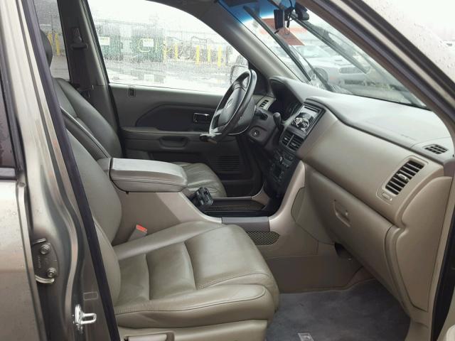 5FNYF28557B038879 - 2007 HONDA PILOT EXL GREEN photo 5