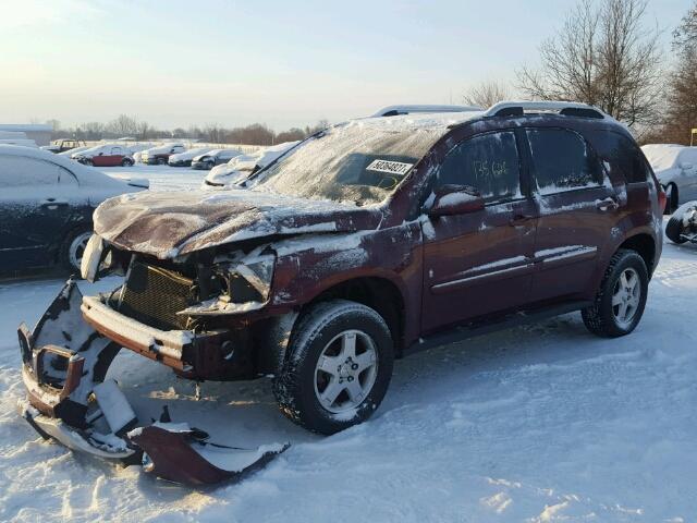 2CKDL63F576109950 - 2007 PONTIAC TORRENT MAROON photo 2