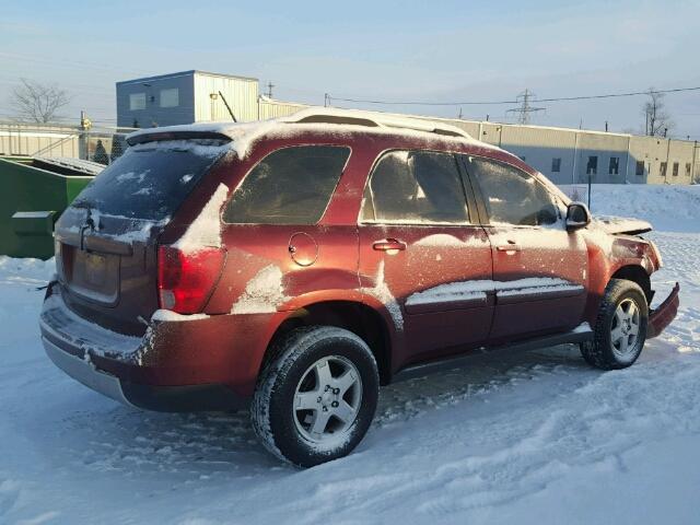 2CKDL63F576109950 - 2007 PONTIAC TORRENT MAROON photo 4