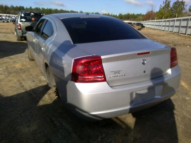 2B3KA43H88H299504 - 2008 DODGE CHARGER SILVER photo 3