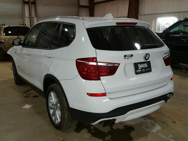 5UXWZ7C33H0X40263 - 2017 BMW X3 SDRIVE2 WHITE photo 3