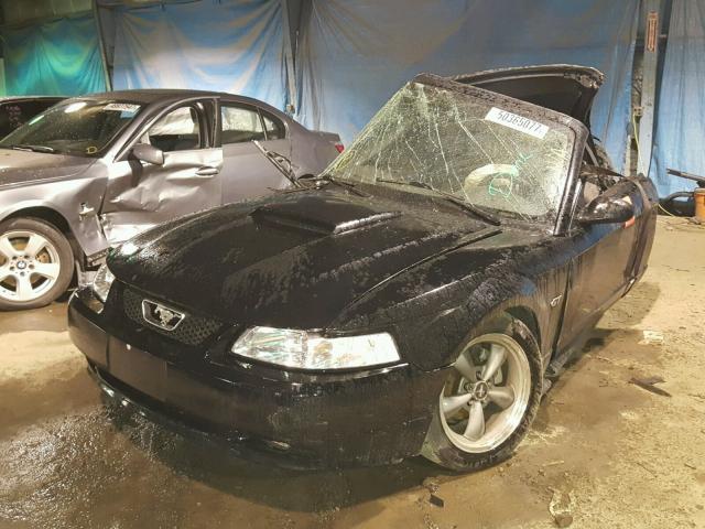 1FAFP45X21F220411 - 2001 FORD MUSTANG GT BLACK photo 2