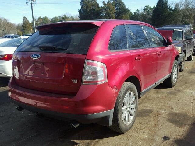 2FMDK49C67BA88315 - 2007 FORD EDGE SEL P RED photo 4