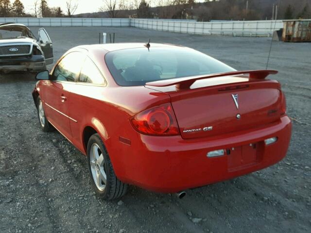 1G2AS18H897185826 - 2009 PONTIAC G5 RED photo 3