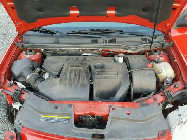 1G2AS18H897185826 - 2009 PONTIAC G5 RED photo 7