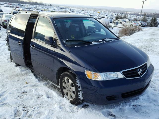 5FNRL188X4B141888 - 2004 HONDA ODYSSEY EX BLUE photo 1