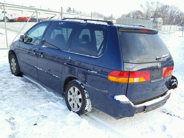 5FNRL188X4B141888 - 2004 HONDA ODYSSEY EX BLUE photo 3