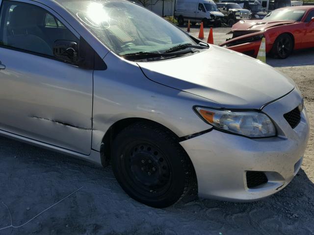 2T1BU4EEXAC347965 - 2010 TOYOTA COROLLA BA SILVER photo 9