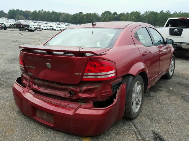 1B3LC56K38N159721 - 2008 DODGE AVENGER SX RED photo 4