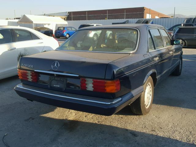 WDBCA35E8LA553007 - 1990 MERCEDES-BENZ 420 SEL BLUE photo 4