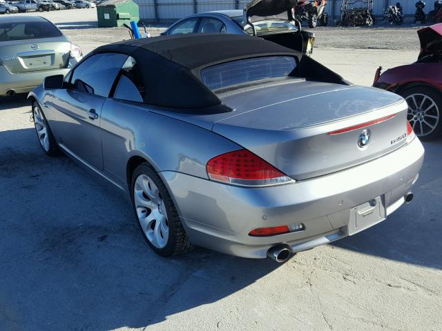 WBAEK73475B323767 - 2005 BMW 645 CI AUT GRAY photo 3