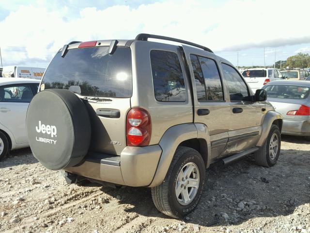 1J4GL48K57W566658 - 2007 JEEP LIBERTY SP GOLD photo 4