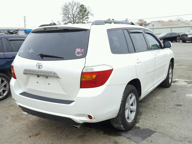 5TDKK3EHXAS006647 - 2010 TOYOTA HIGHLANDER WHITE photo 4