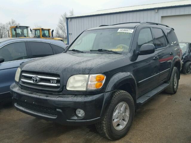 5TDBT48A42S087065 - 2002 TOYOTA SEQUOIA LI BLACK photo 2