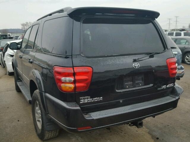 5TDBT48A42S087065 - 2002 TOYOTA SEQUOIA LI BLACK photo 3