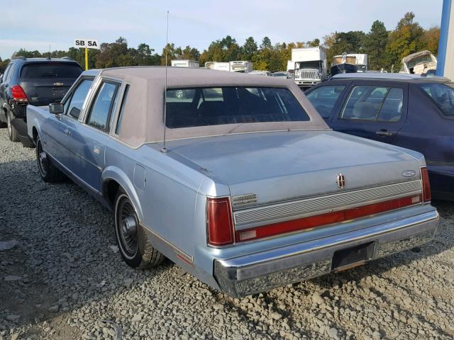 1LNBM81F4JY666226 - 1988 LINCOLN TOWN CAR BLUE photo 3