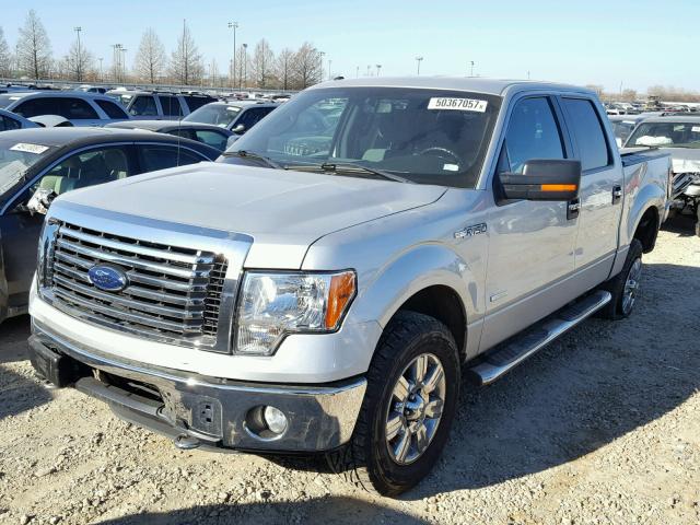 1FTFW1ET0BKD91546 - 2011 FORD F150 SUPER SILVER photo 2