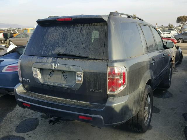 2HKYF18506H501215 - 2006 HONDA PILOT EX GRAY photo 4