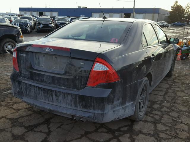 3FAHP0HA8BR285664 - 2011 FORD FUSION SE BLACK photo 4