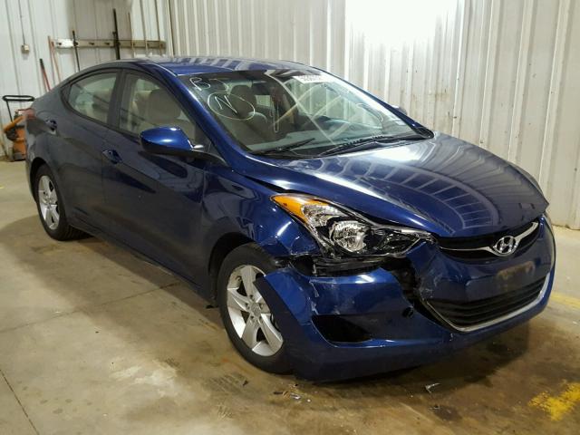 KMHDH4AE5DU593621 - 2013 HYUNDAI ELANTRA GL BLUE photo 1