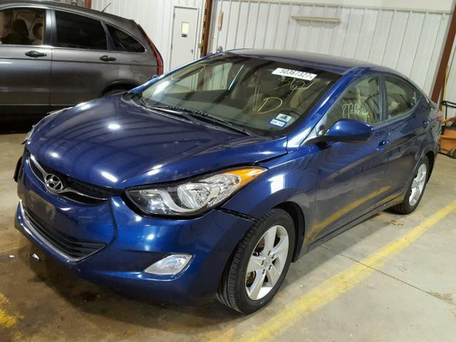 KMHDH4AE5DU593621 - 2013 HYUNDAI ELANTRA GL BLUE photo 2