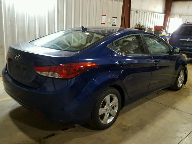 KMHDH4AE5DU593621 - 2013 HYUNDAI ELANTRA GL BLUE photo 4