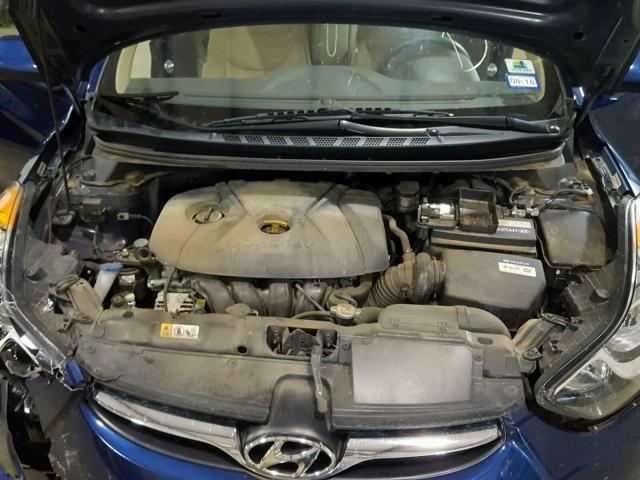 KMHDH4AE5DU593621 - 2013 HYUNDAI ELANTRA GL BLUE photo 7