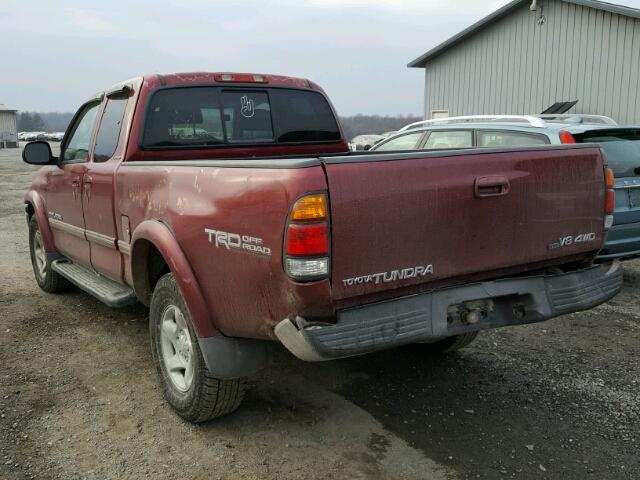 5TBBT48192S287187 - 2002 TOYOTA TUNDRA ACC MAROON photo 3