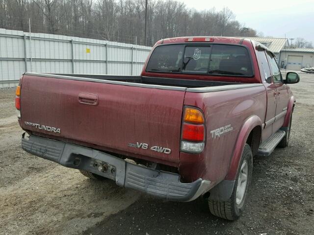 5TBBT48192S287187 - 2002 TOYOTA TUNDRA ACC MAROON photo 4