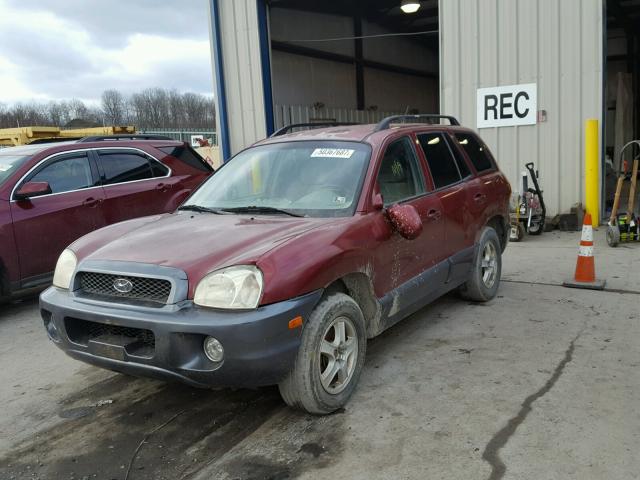 KM8SC73D75U883355 - 2005 HYUNDAI SANTA FE G MAROON photo 2