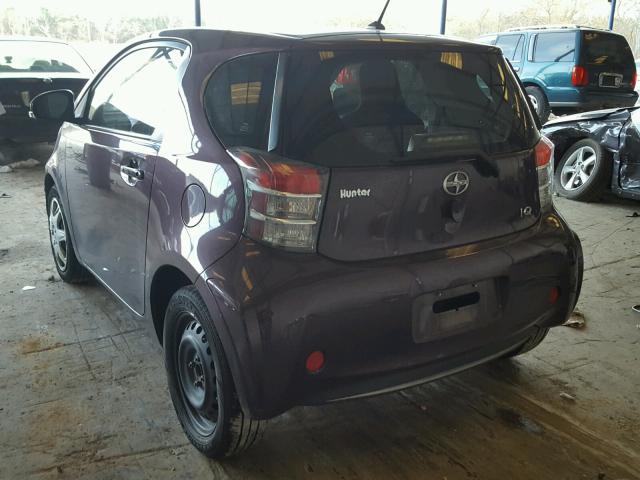 JTNJJXB01CJ018122 - 2012 TOYOTA SCION IQ PURPLE photo 3