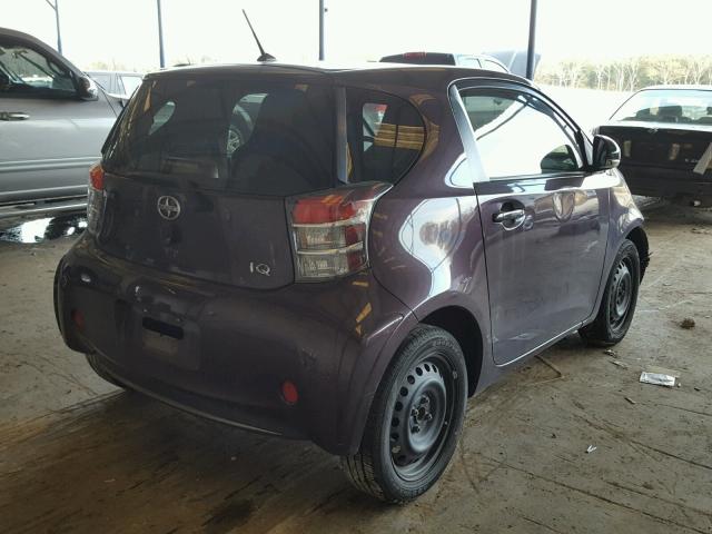 JTNJJXB01CJ018122 - 2012 TOYOTA SCION IQ PURPLE photo 4