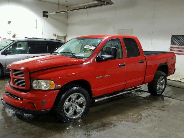 1D7HU18D94J166463 - 2004 DODGE RAM 1500 S RED photo 2