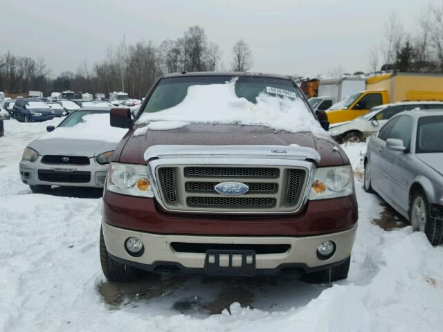 1FTPW14507KC32301 - 2007 FORD F150 SUPER MAROON photo 10