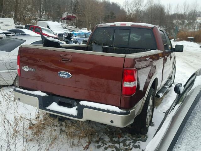 1FTPW14507KC32301 - 2007 FORD F150 SUPER MAROON photo 4