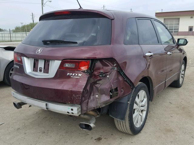 5J8TB2H22BA003862 - 2011 ACURA RDX MAROON photo 4