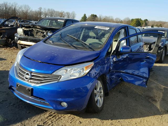 3N1CE2CP1EL354304 - 2014 NISSAN VERSA NOTE BLUE photo 2