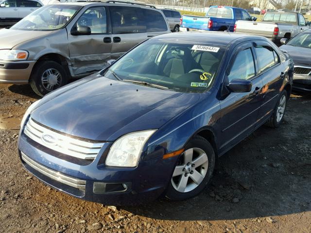 3FAHP07Z87R249343 - 2007 FORD FUSION SE BLUE photo 2