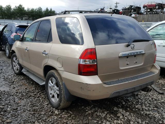 2HNYD18692H518459 - 2002 ACURA MDX TOURIN GOLD photo 3