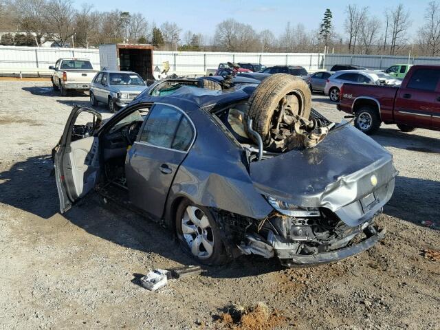 WBANE73547CM54698 - 2007 BMW 530 I GRAY photo 3