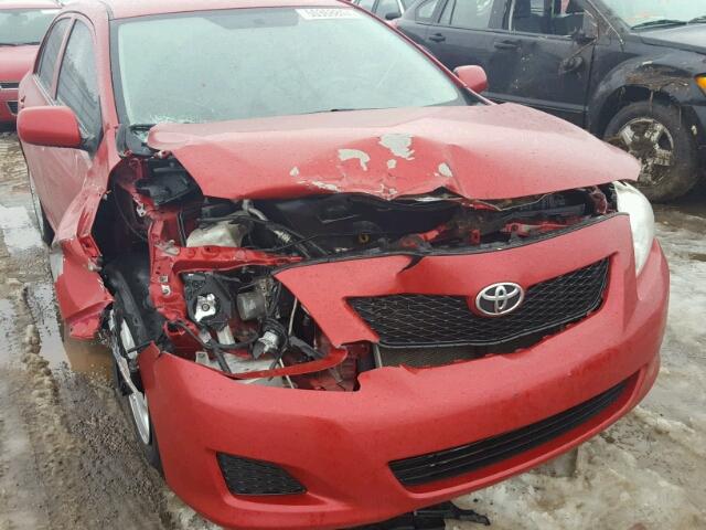 JTDBL40E599020028 - 2009 TOYOTA COROLLA BA RED photo 9