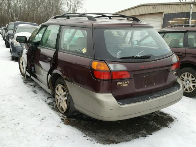 4S3BH686917605642 - 2001 SUBARU LEGACY OUT MAROON photo 3