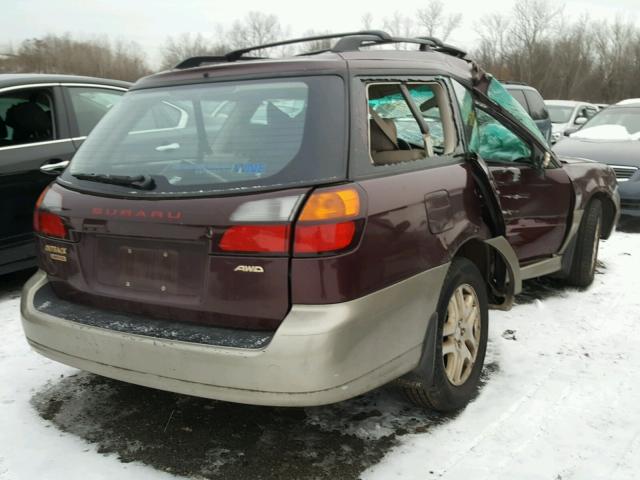 4S3BH686917605642 - 2001 SUBARU LEGACY OUT MAROON photo 4