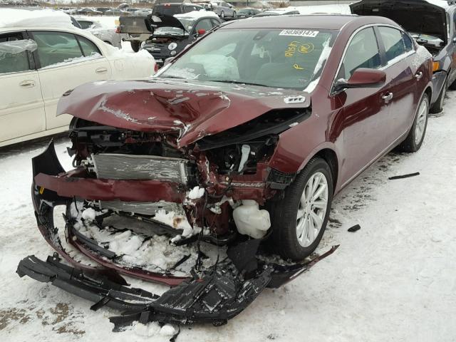 1G4GA5G3XFF150157 - 2015 BUICK LACROSSE MAROON photo 2