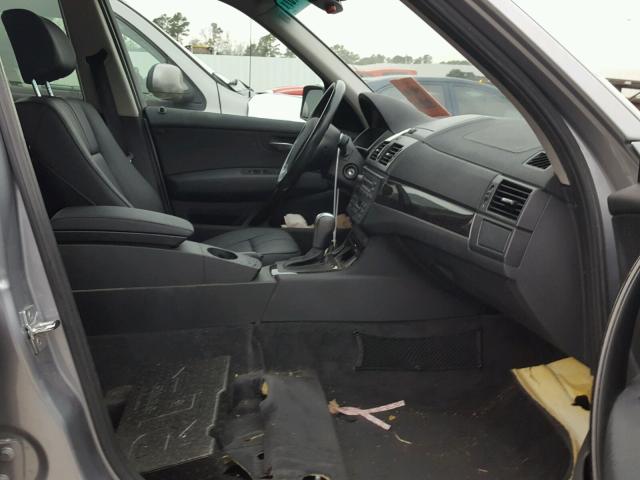 WBXPC93457WF11791 - 2007 BMW X3 3.0SI SILVER photo 5